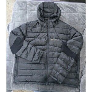 Beretta Black Goose Down Puffer Jacket Hooded Full Zip Mens 4XL